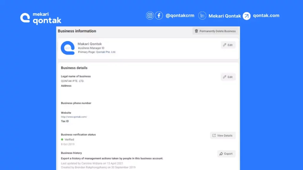 Step 1. Aktifkan Facebook Business Manager Cara pertama Link WhatsApp ke banyak Devices