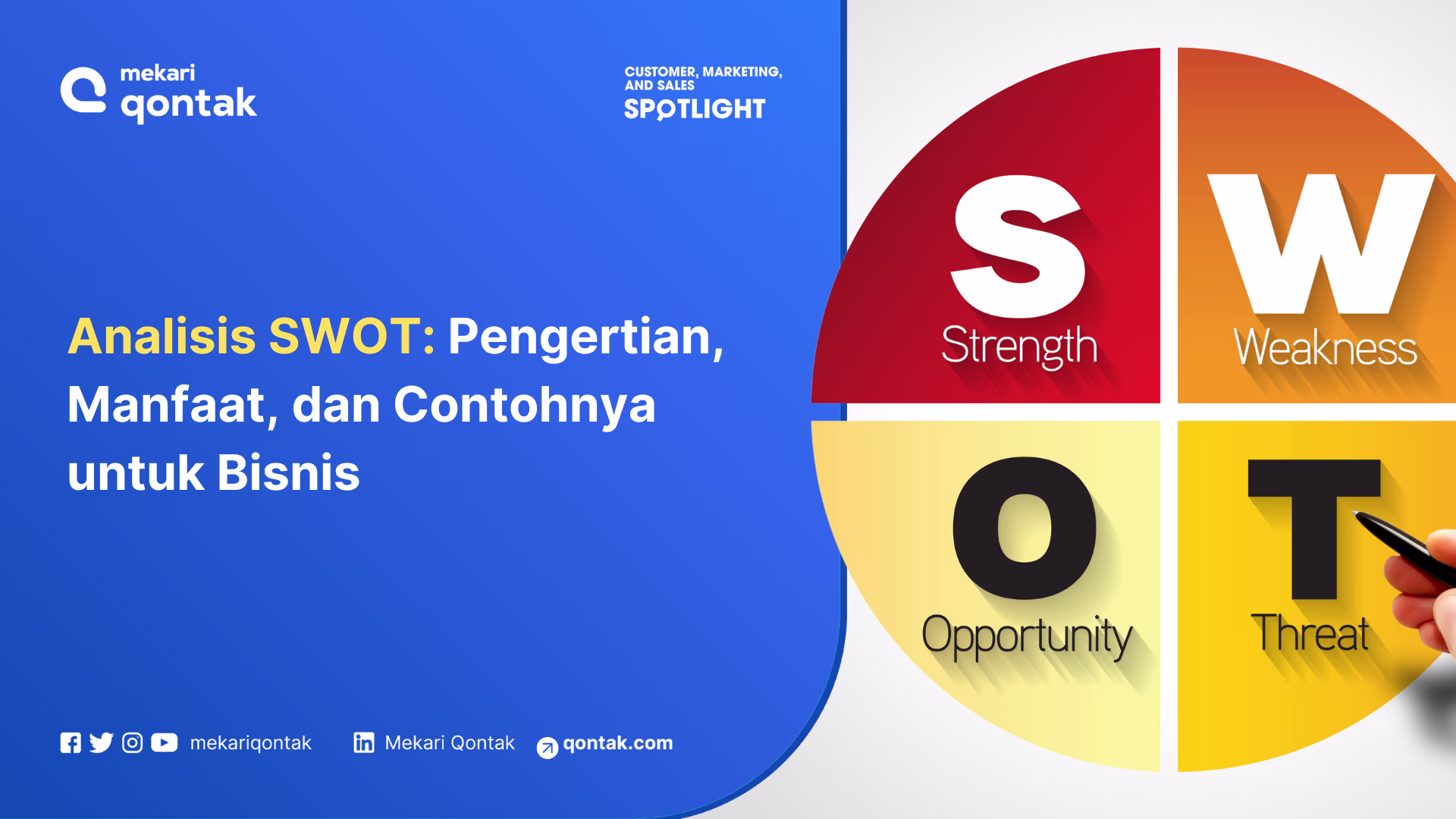 Ilustrasi analisis SWOT pada bisnis