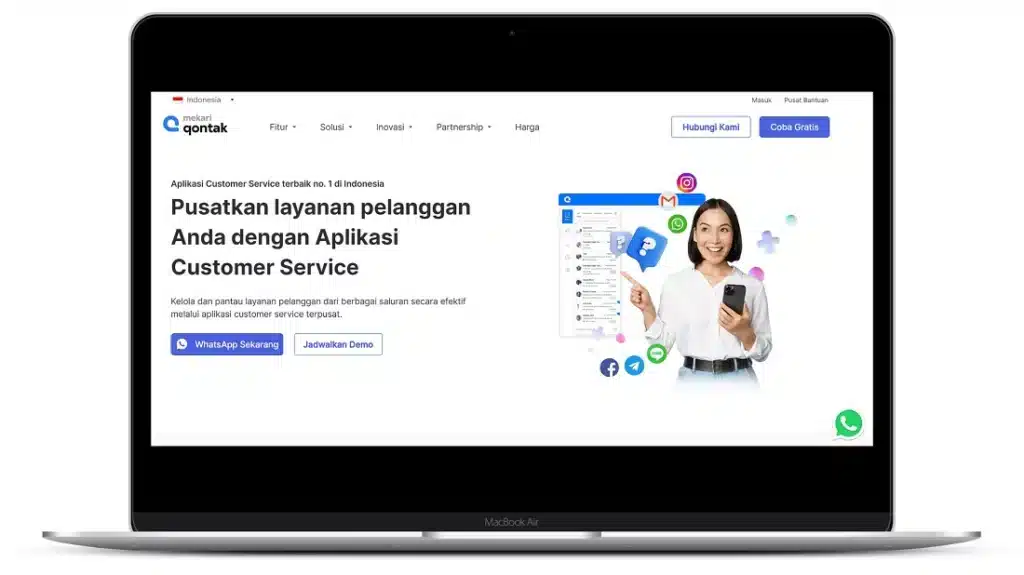 Aplikasi Customer Service Mekari Qontak