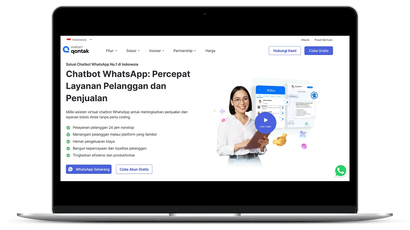 WhatsApp Chatbot Mekari Qontak