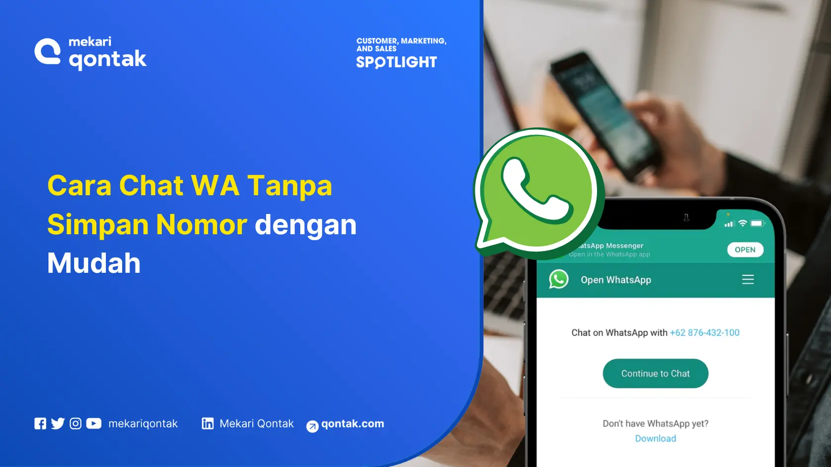 Cara Chat WA Tanpa Simpan Nomor dengan Mudah