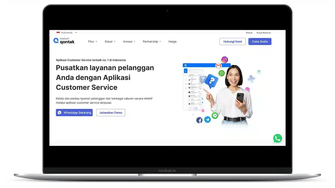 Aplikasi Customer Service Mekari Qontak