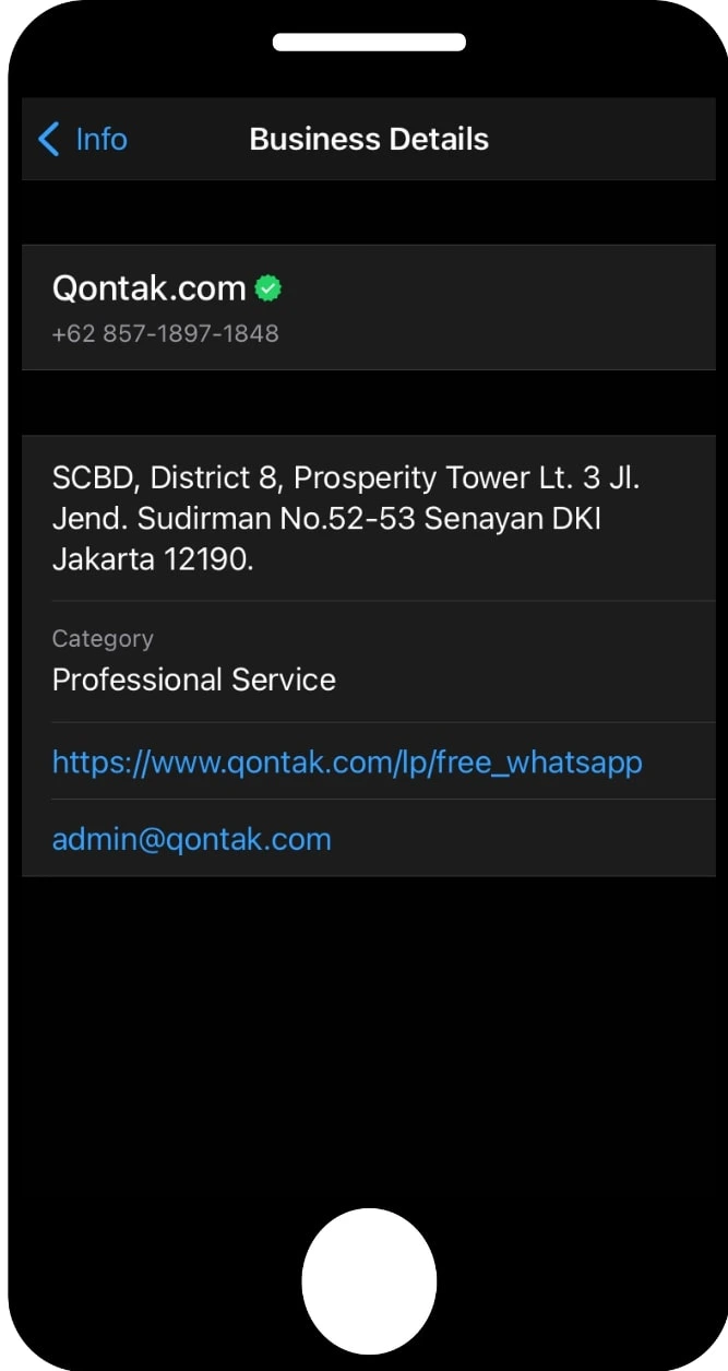 Business-Profile-for-WhatsApp enterprise