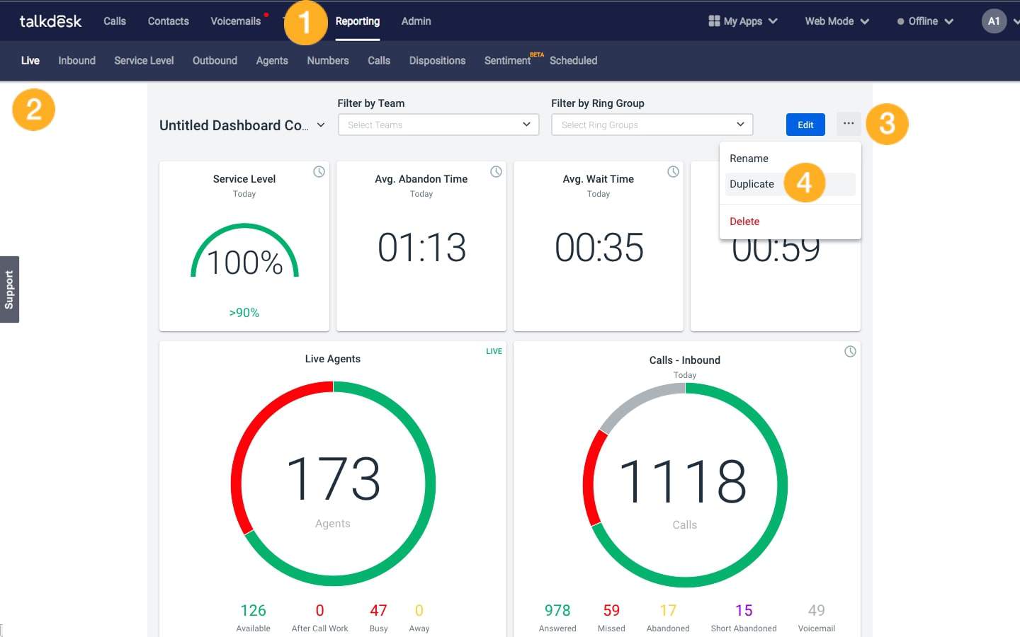 Sales Call Tracking TalkDesk