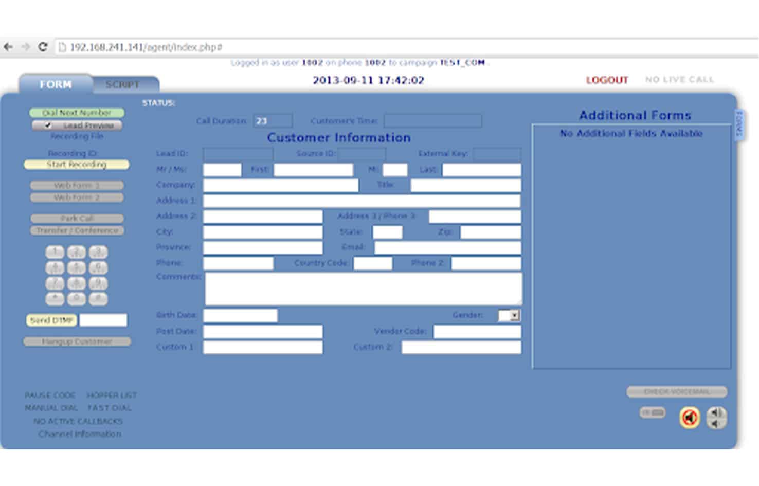 Software telemarketing osDial