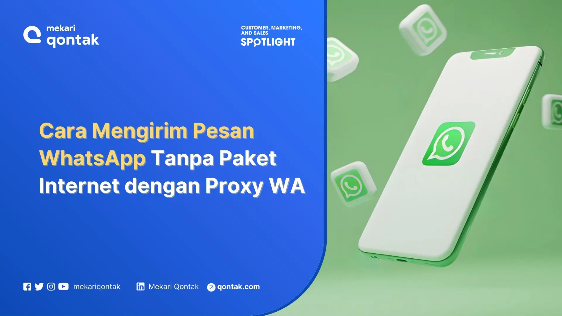 Cara Mengirim Pesan WhatsApp Tanpa Paket Internet dengan Proxy WA