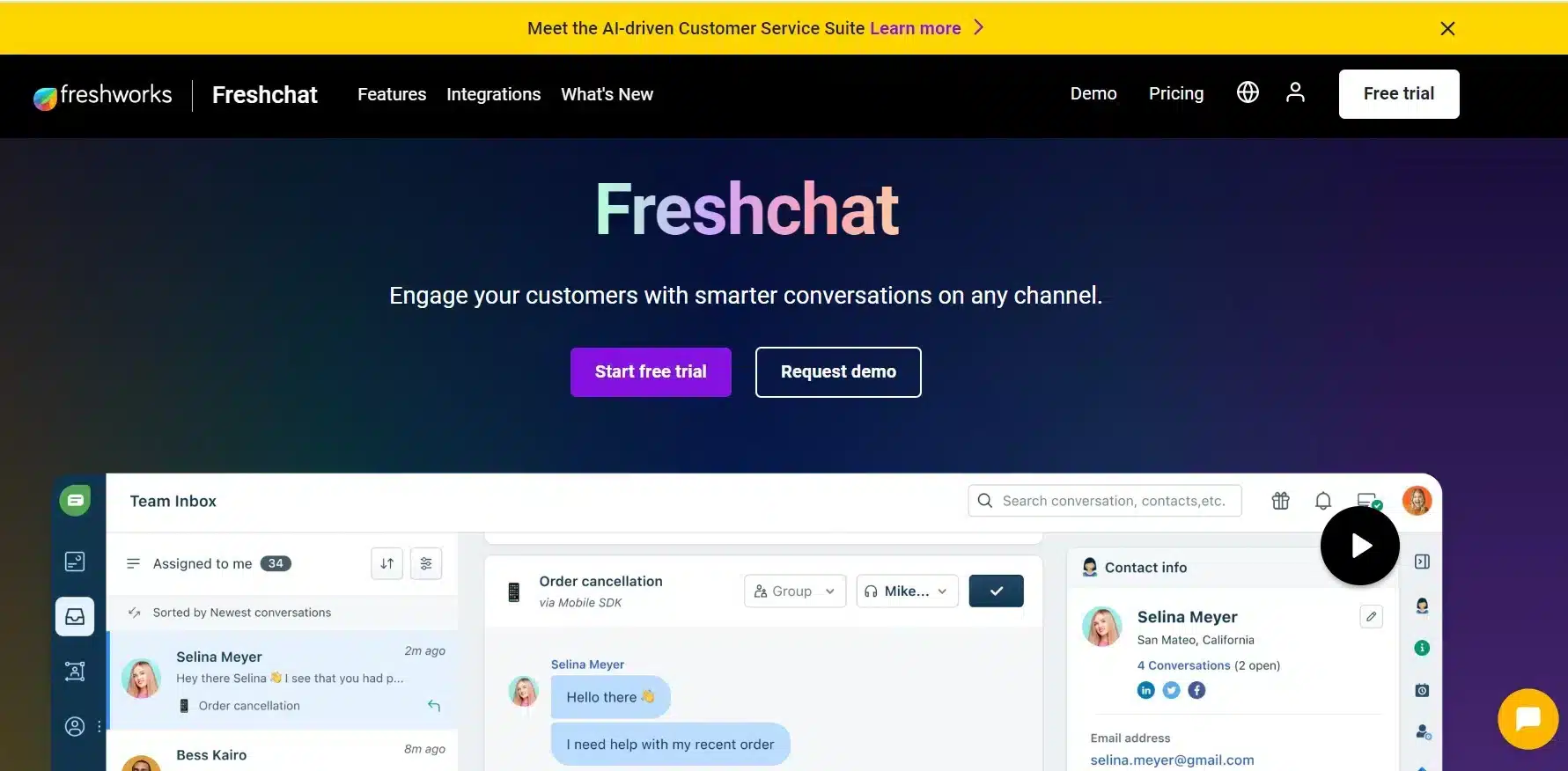 Landing Page Freshchat platform conversational ai terbaik_Freshchat
