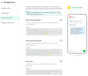cara membuat auto reply tokopedia - pilih menu balas otomatis