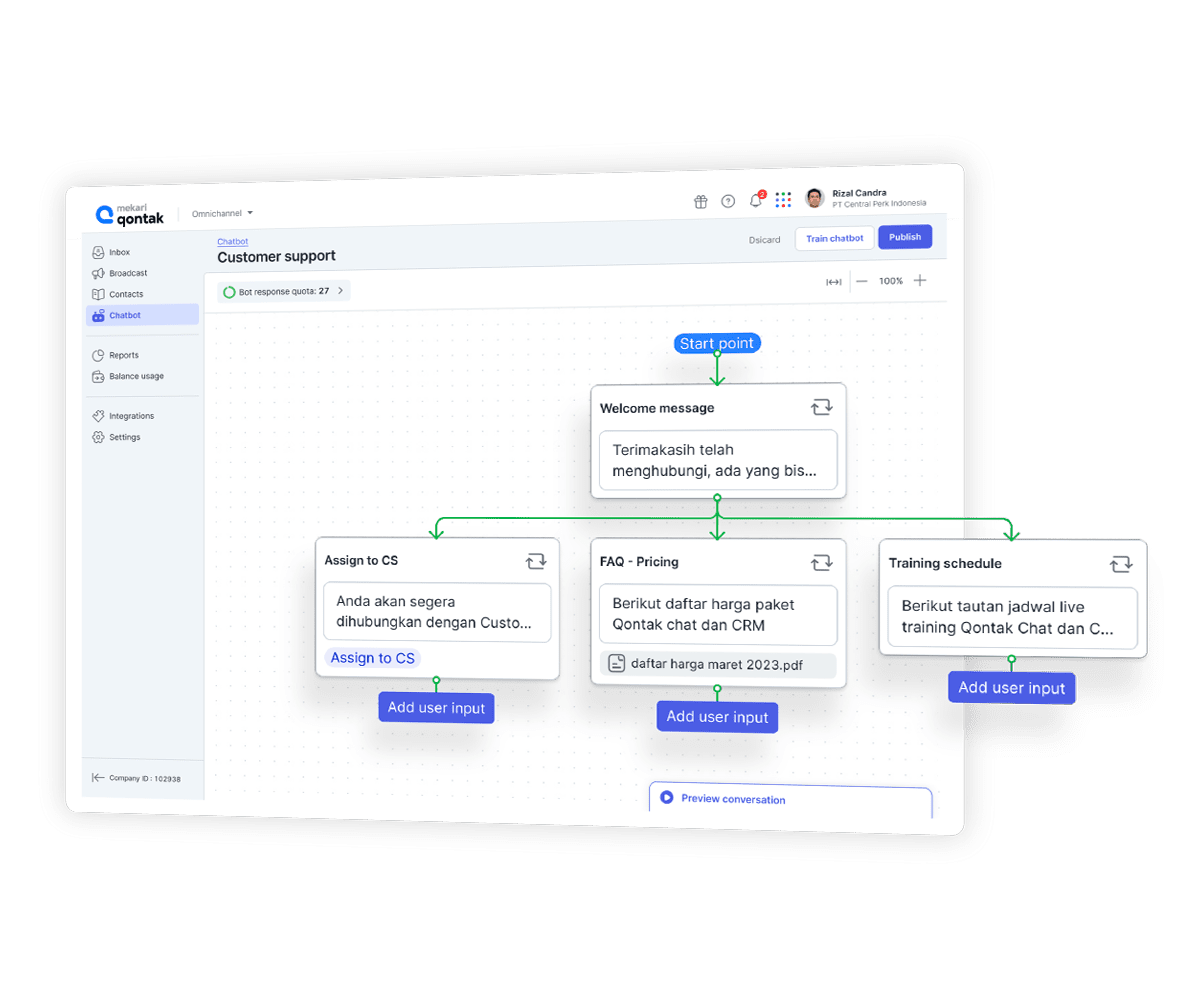 Chatbot Builder Qontak
