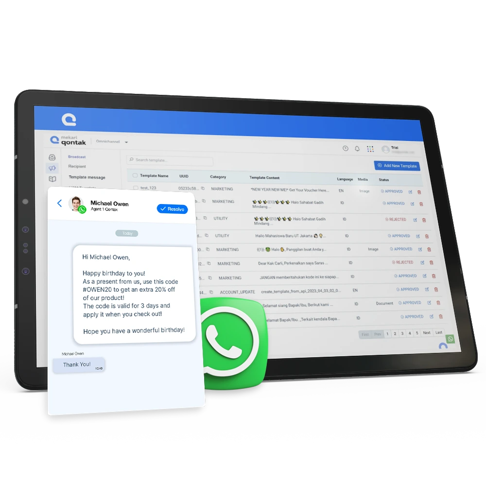 What is the broadcast function on WhatsApp