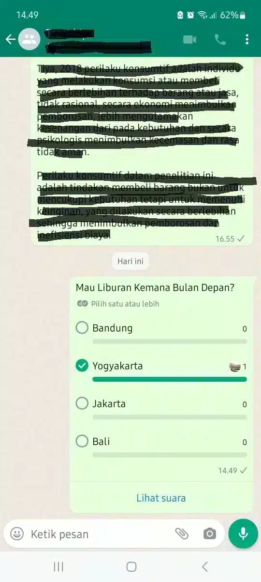 Atur Durasi dan Kirim Polling Langkah 6: Cara Membuat Polling di WhatsApp Grup