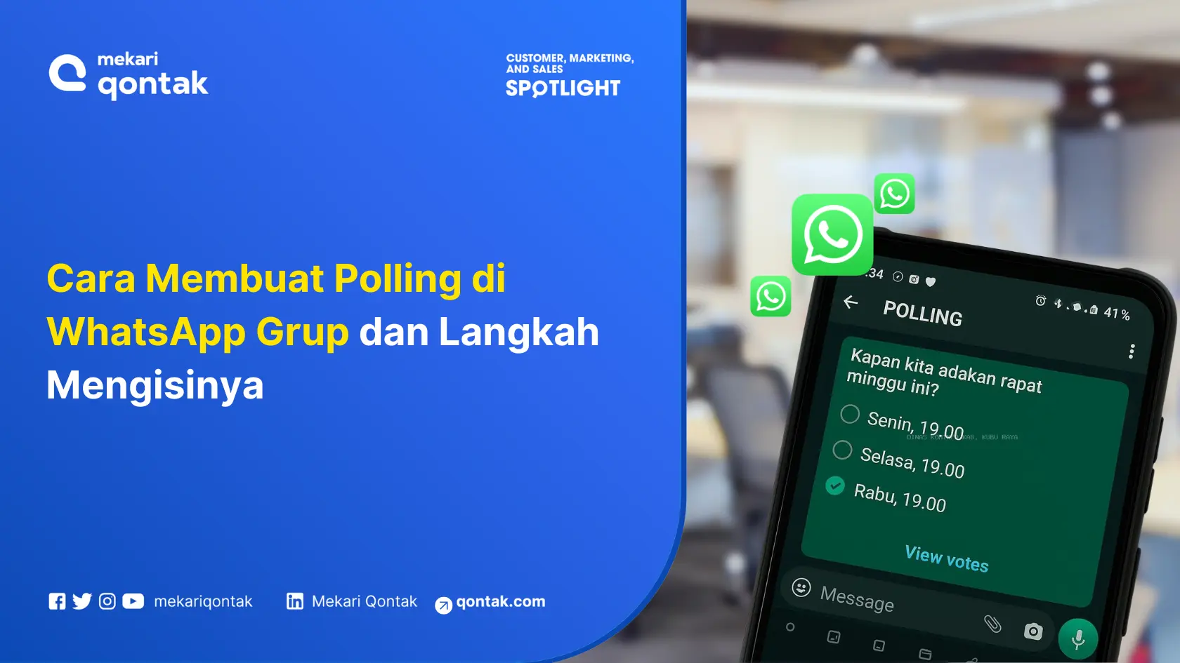 Cara Membuat Polling di WhatsApp Grup dan Langkah Mengisinya
