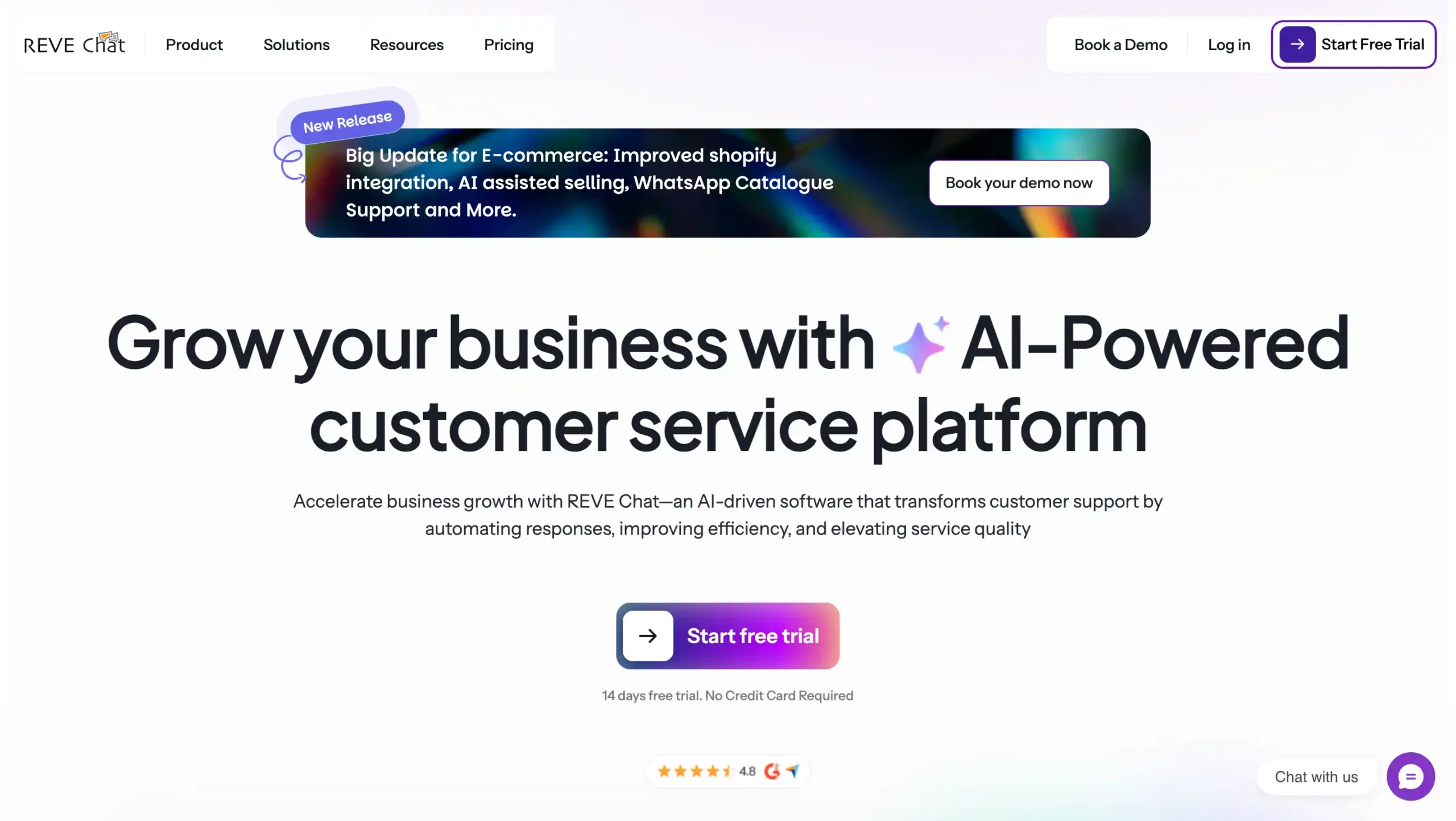 Landing Page REVE Chat REVE Chat-Web chat application