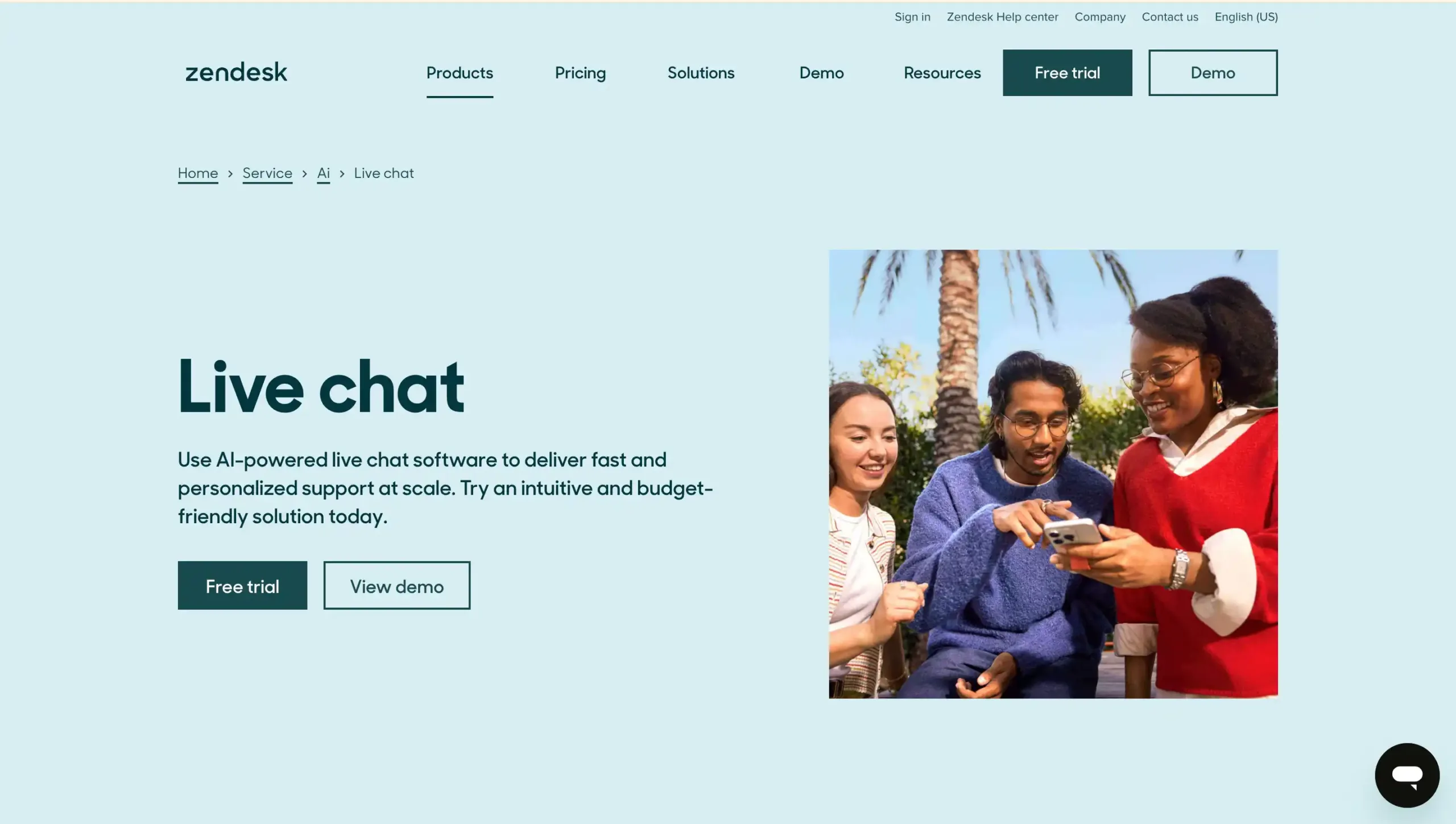 Landing Page Zendesk Live Chatt Zendesk Live Chat-Web chat application