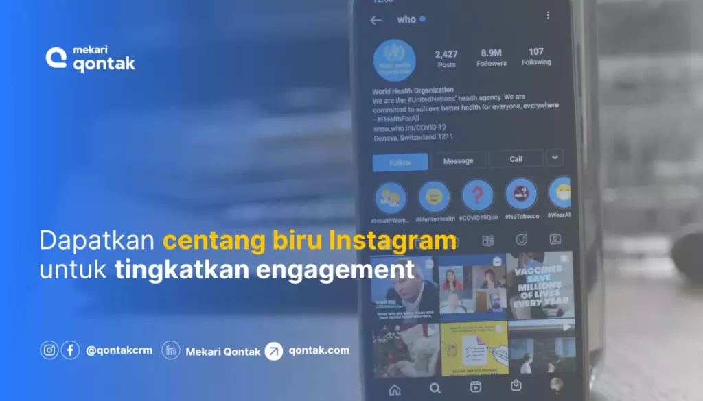 Cara mendapatkan centang biru Instagram
