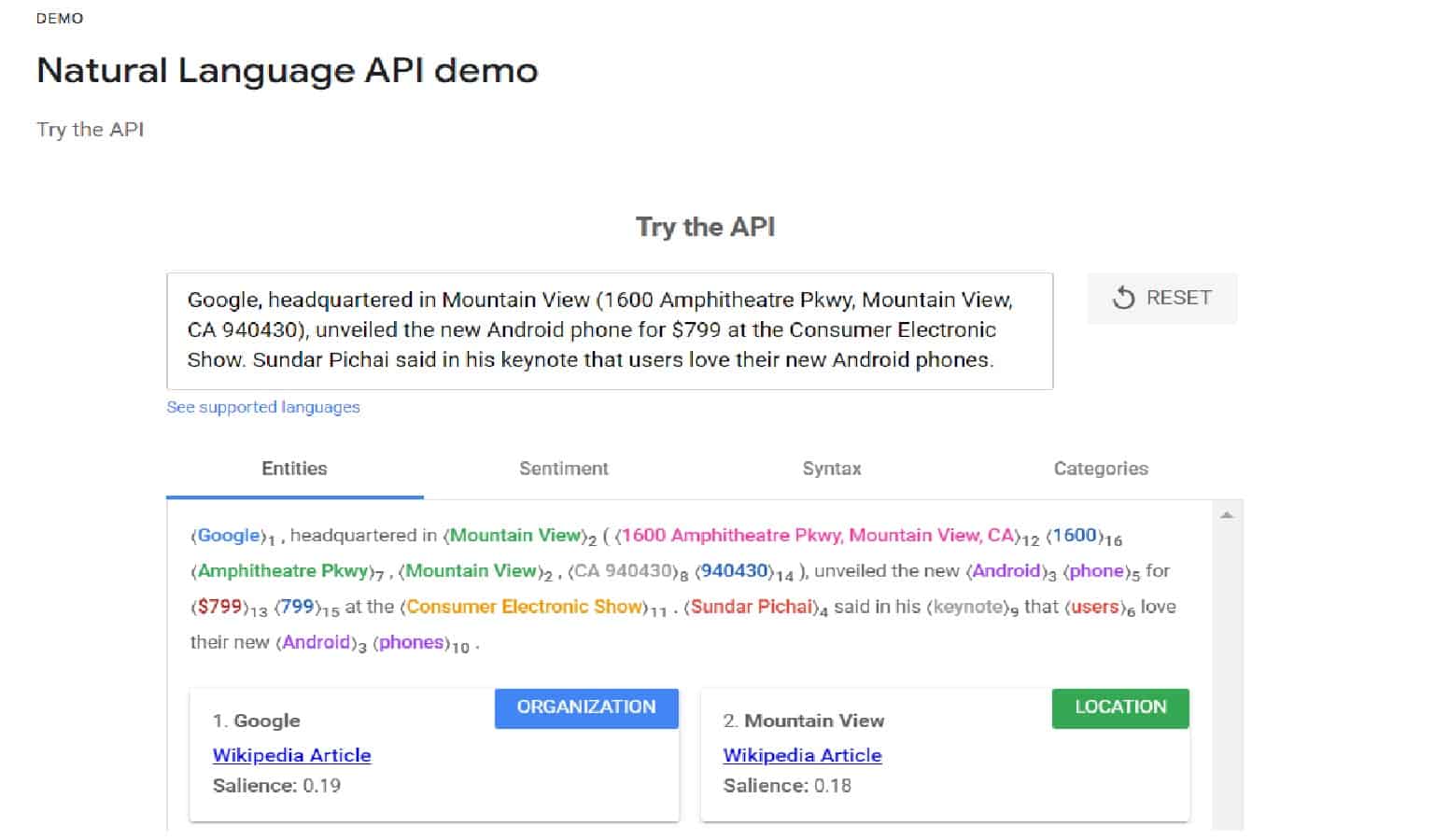 Google cloud -NLP tools