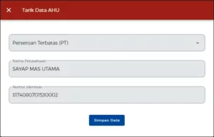 Klik tombol Tarik Ulang Data AHU untuk menampilkan data paling terbaru yang terdaftar. Cara membuat NIB Online -Klik tombol Tarik Ulang Data AHU untuk menampilkan data paling terbaru yang terdaftar