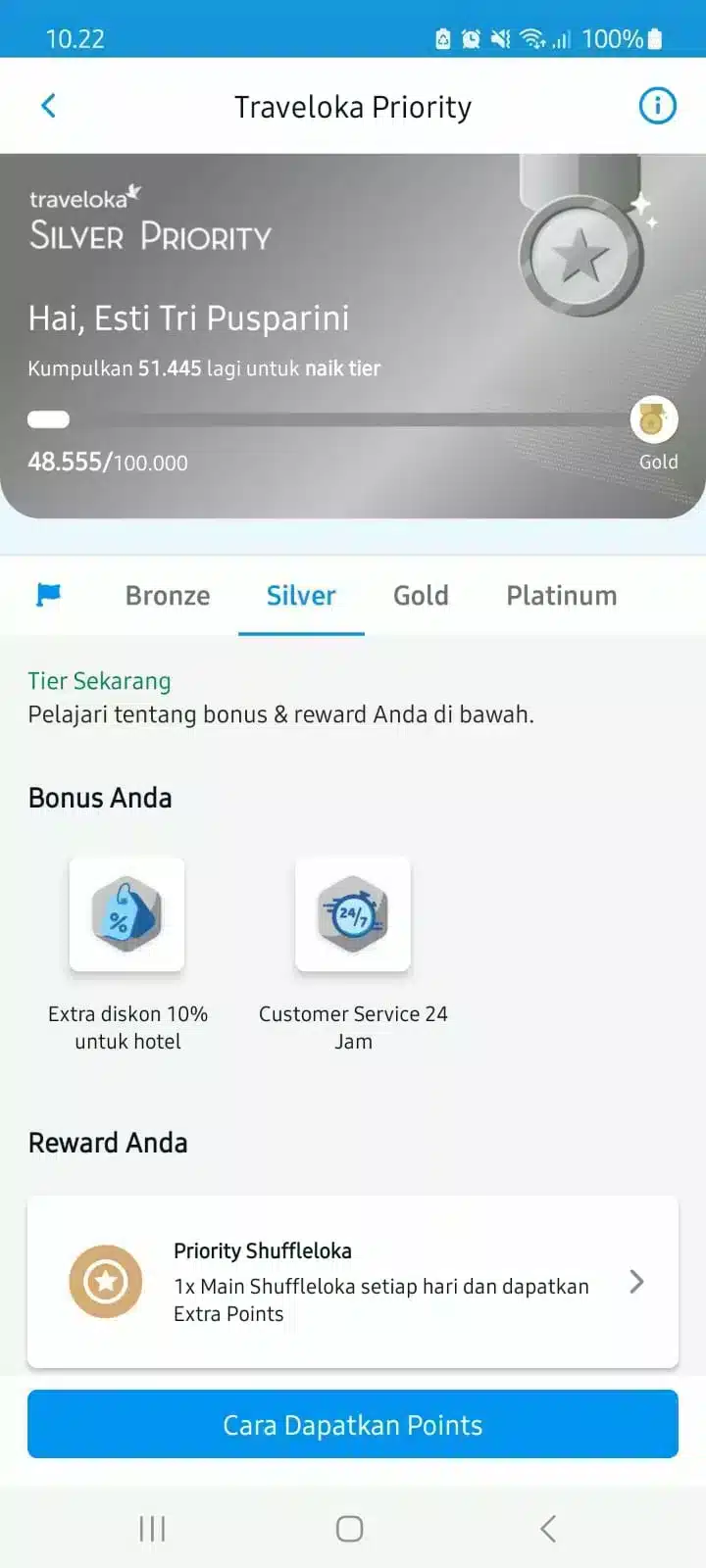 Ilustrasi Tiered Loyalty Program dari Traveloka Priority 