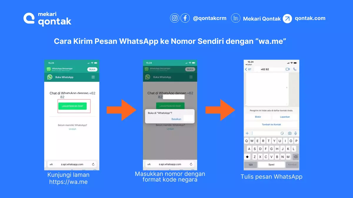 Cara Kirim Pesan WhatsApp ke Nomor Sendiri dengan “wa.me”