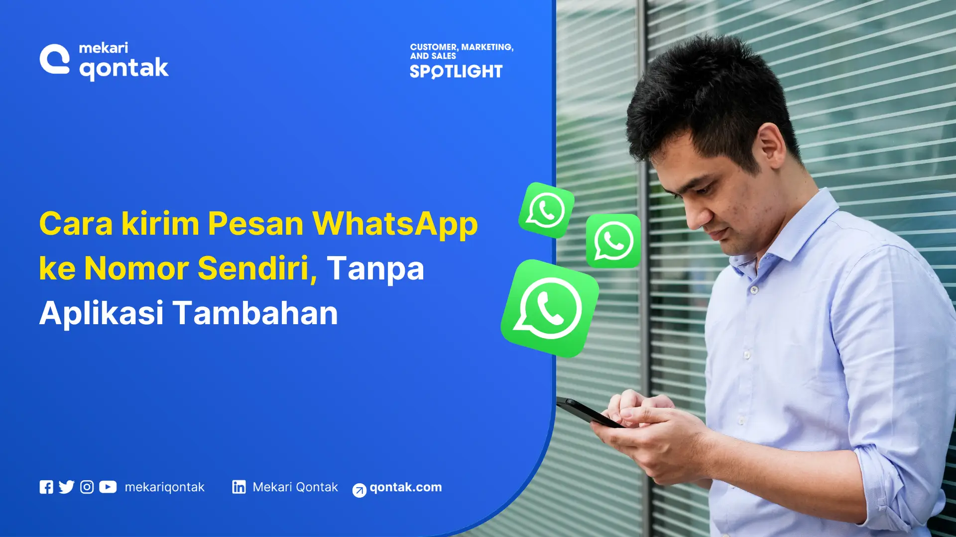 Cara kirim Pesan WhatsApp ke Nomor Sendiri, Tanpa Aplikasi Tambahan