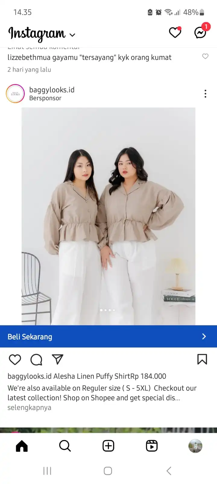 Contoh Digital Advertising Instagram