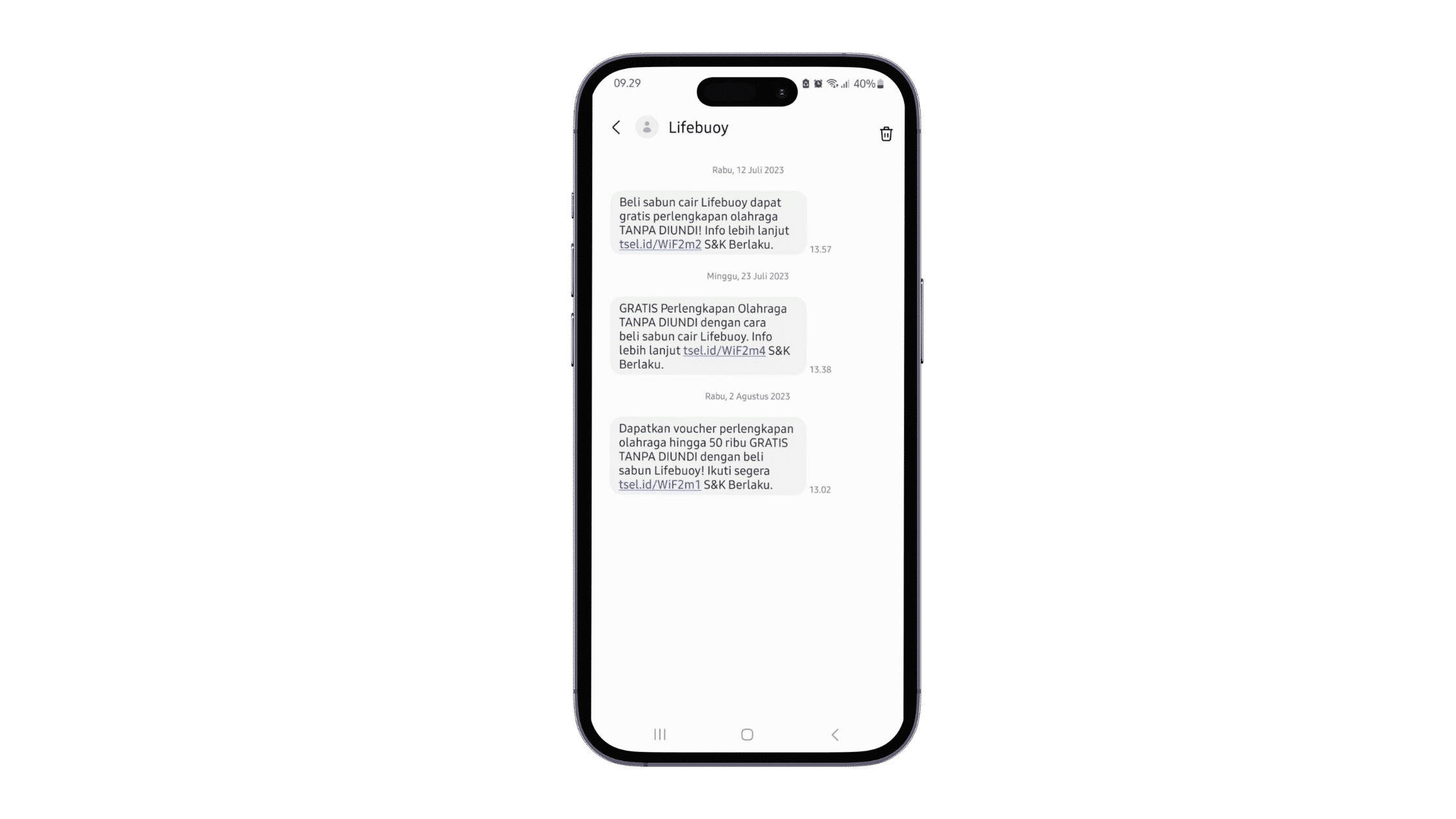 Contoh Penggunaan SMS Blast_Promosi Produk
