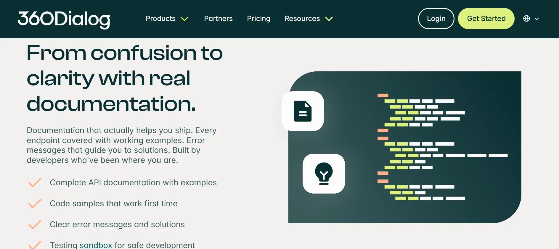 Tampilan Halaman Fitur Dokumentasi Vendor Jasa WhatsApp Business API 360Dialog Halaman Fitur Dokumentasi Vendor Jasa WhatsApp Business API 360Dialog
