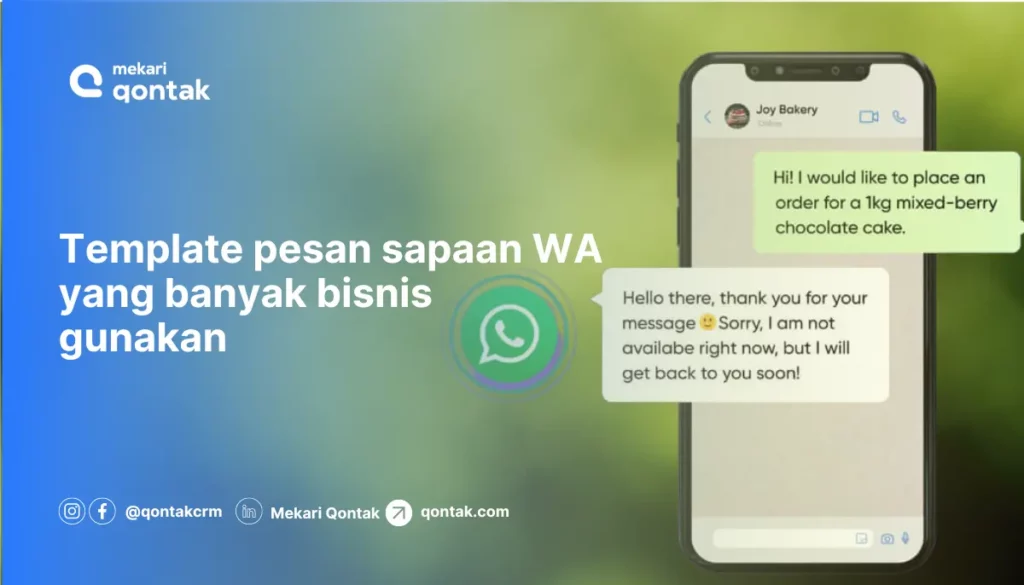 Contoh Greeting Message WhatsApp Business