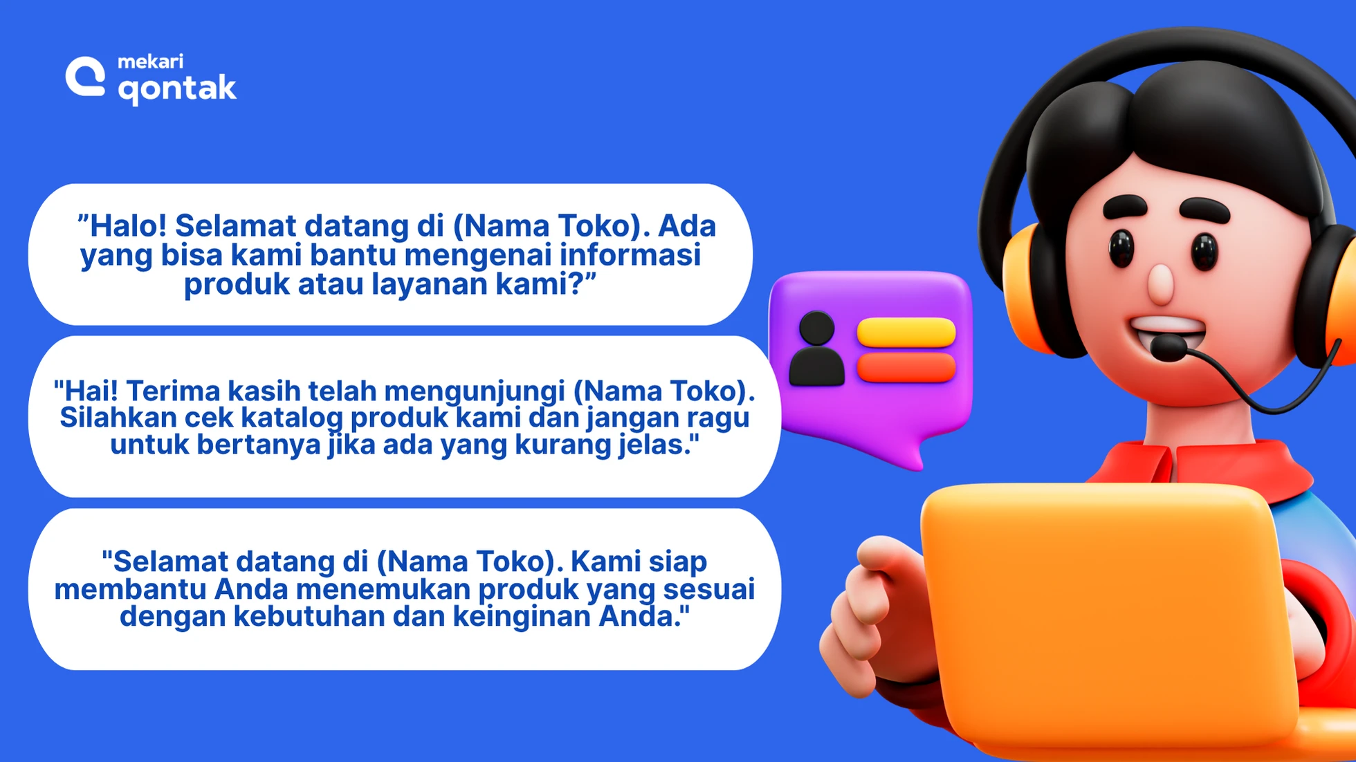 Contoh Template Auto Reply Chat di Tokopedia_Sambutan
