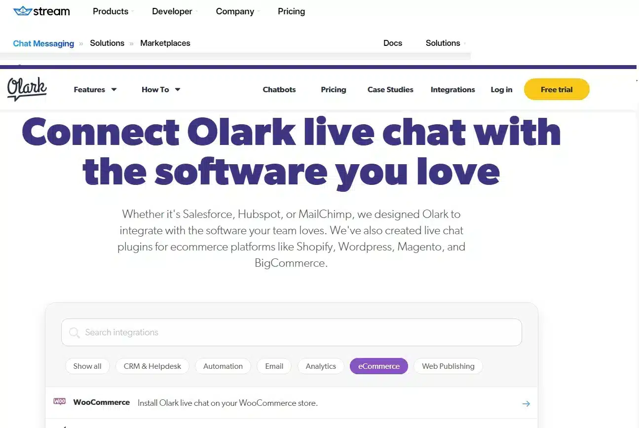 e-commerce chat_Olark