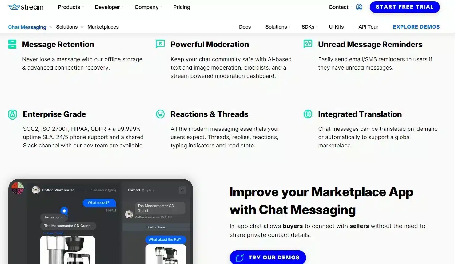 e-commerce chat_getstream