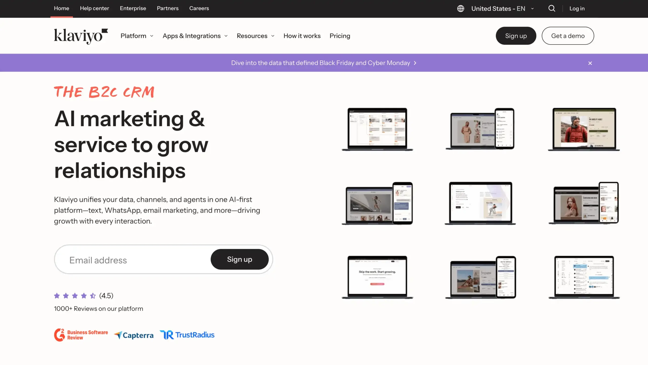 Landing Page Klaviyo Klaviyo-Marketing Automation Software