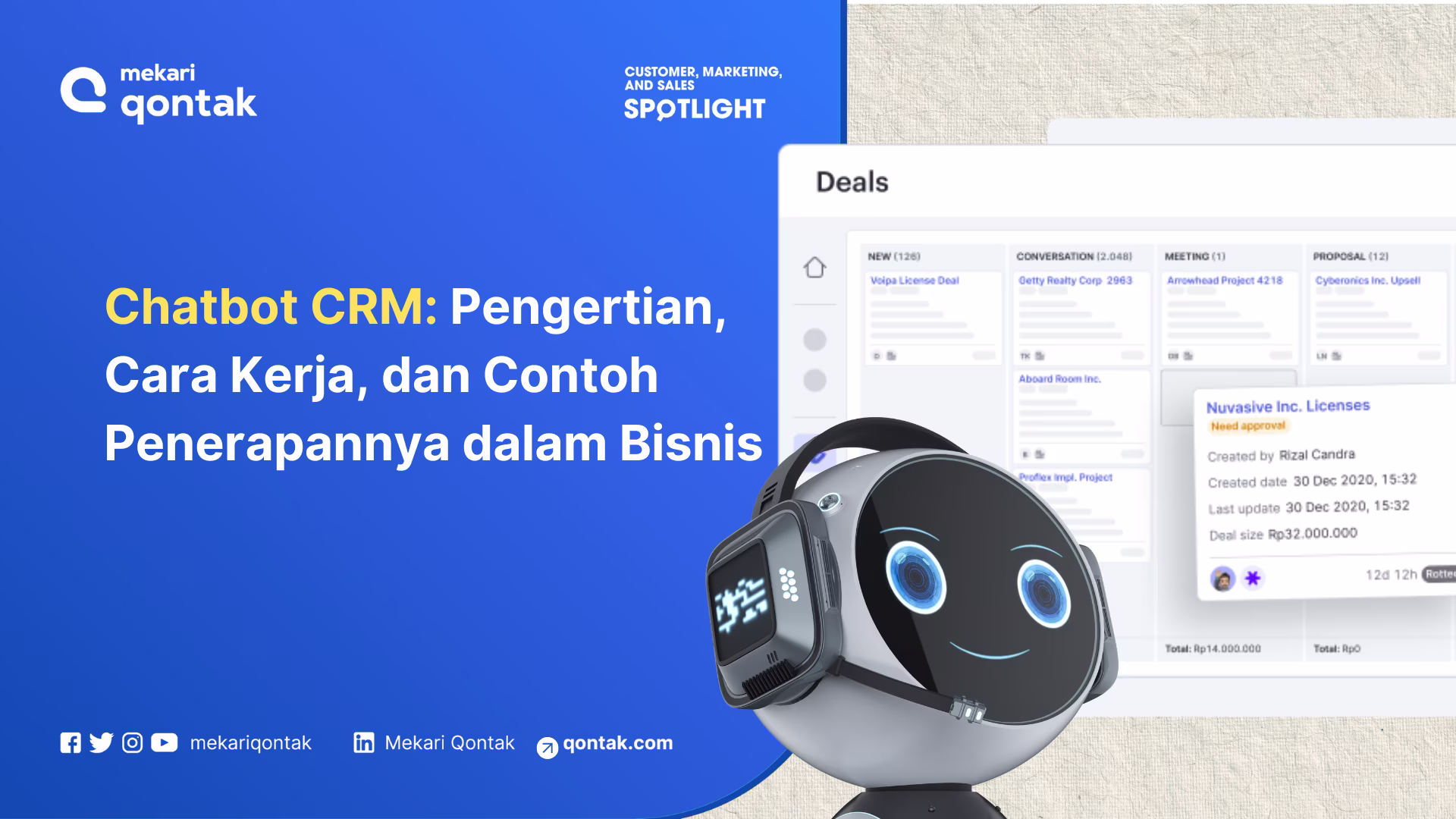 Ilustrasi chatbot CRM