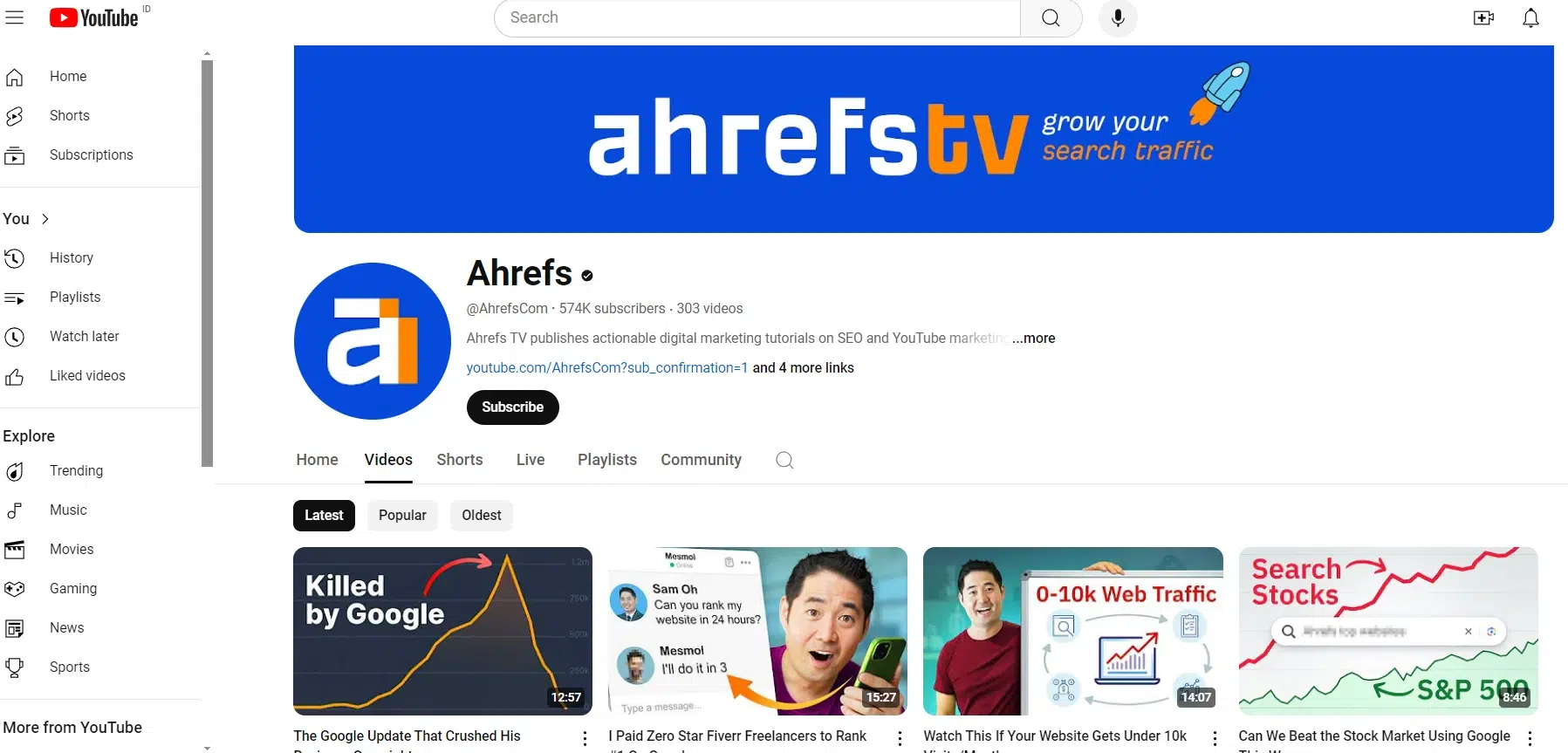 Strategi Pemasaran content marketing_Ahrefs