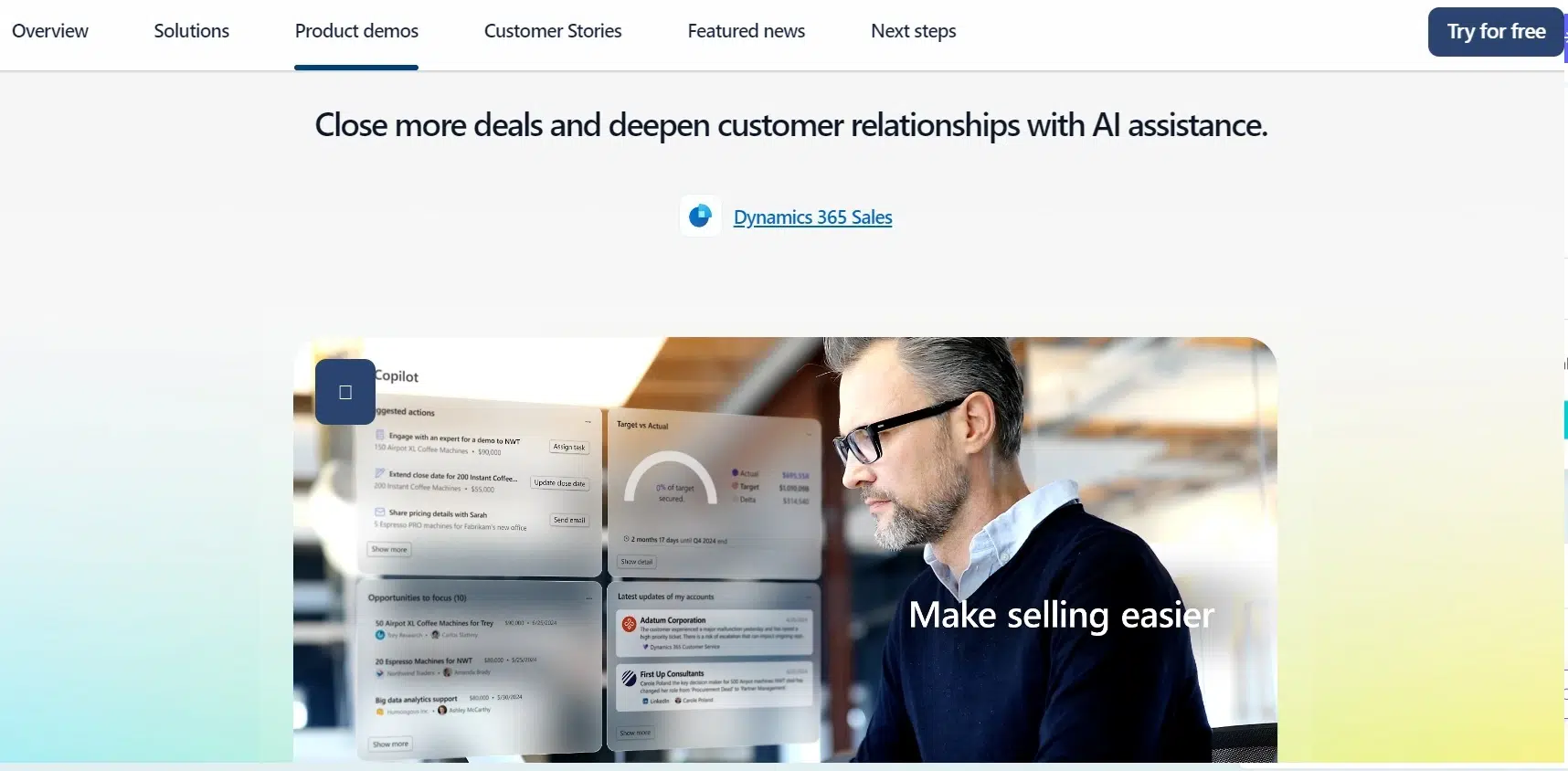software CRM b2b Terbaik_Microsoft Dynamics 365 Sales