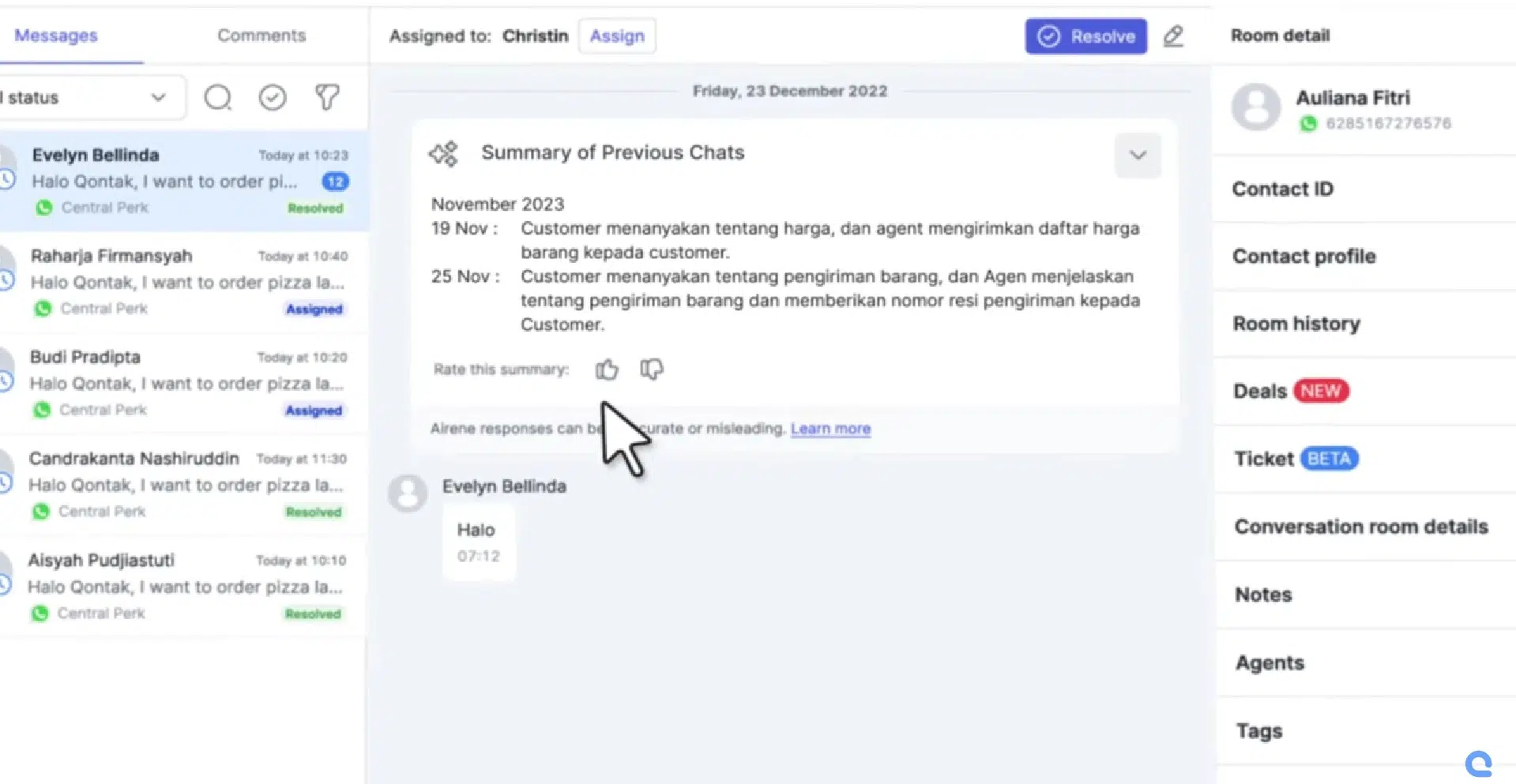 Memahami perilaku pelanggan dari AI Call Center
