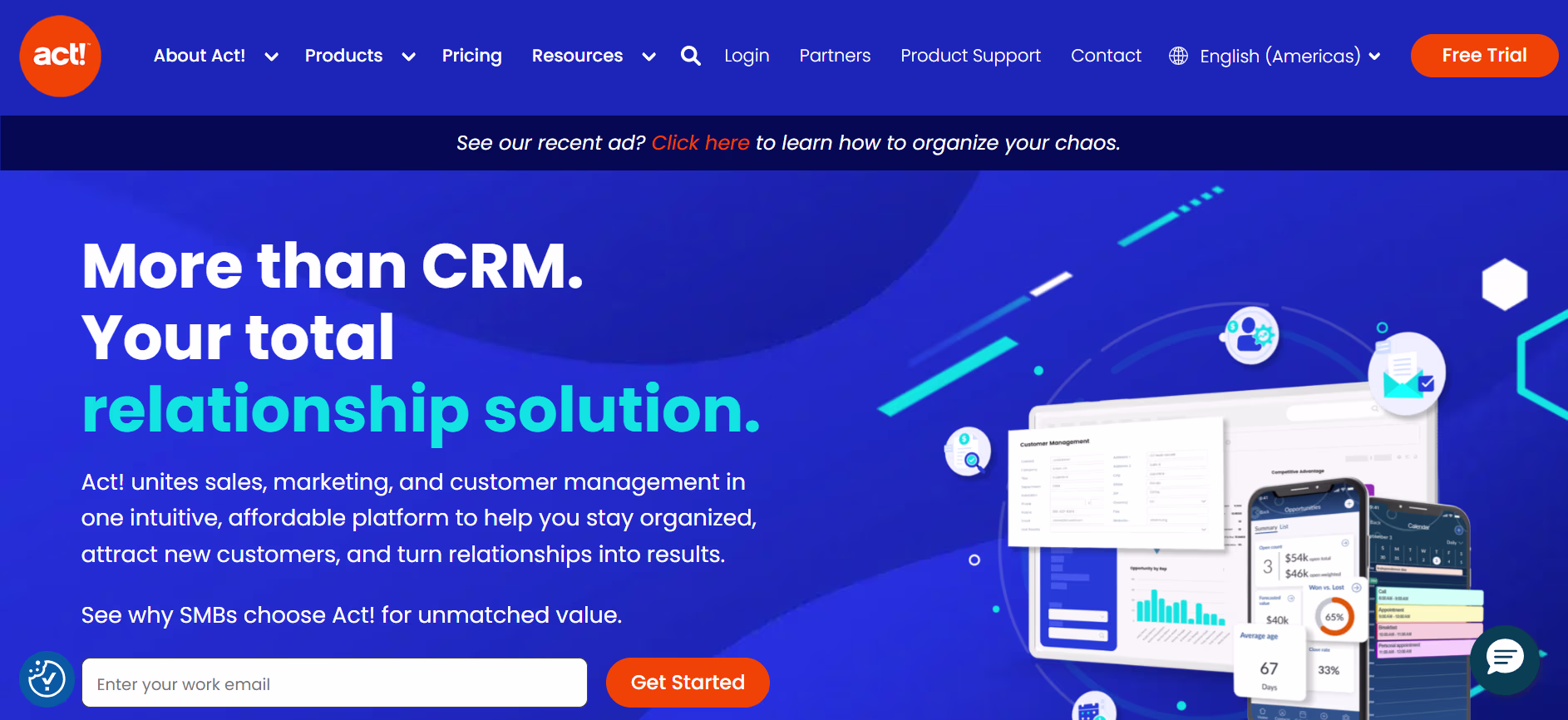 Ilustrasi Tampilan Homepage Aplikasi CRM Act!