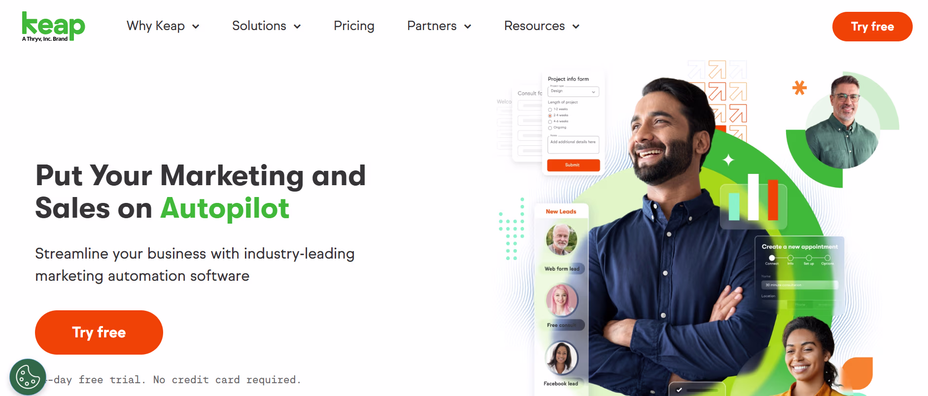  Tampilan Homepage Aplikasi CRM Keap