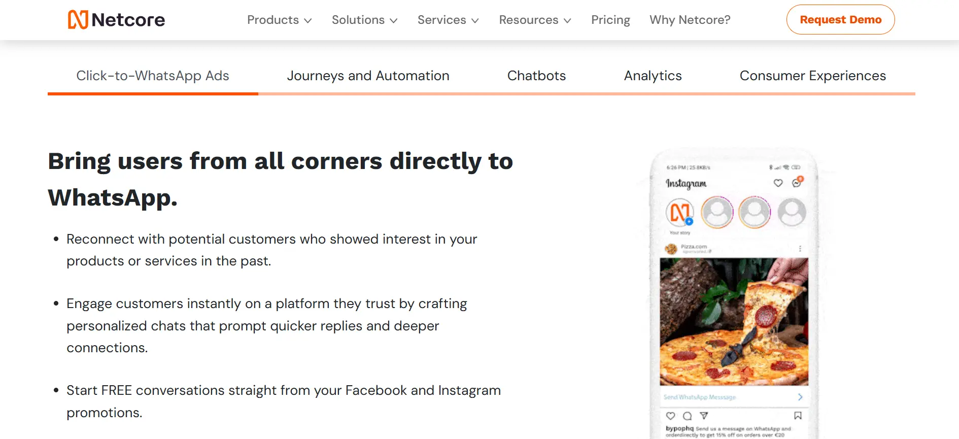Tampilan Fitur Click To Whatsapp Ads Aplikasi Bulk WhatsApp Sender Terbaik Netcore Fitur Click To Whatsapp Ads Aplikasi Bulk Whatsapp Sender Terbaik Netcore