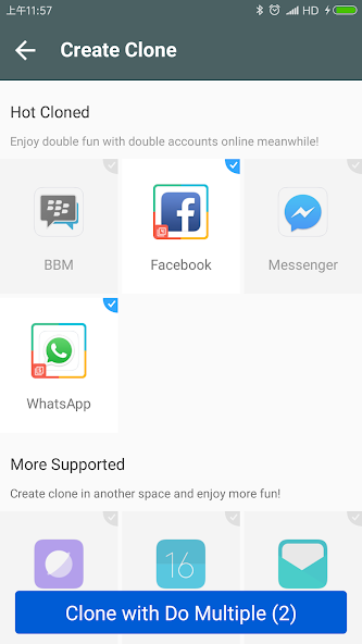 Tampilan Fitur Create Clone Aplikasi WhatsApp Clone Do Multiple Account Fitur Create Clone Aplikasi WhatsApp Clone Do Multiple Account