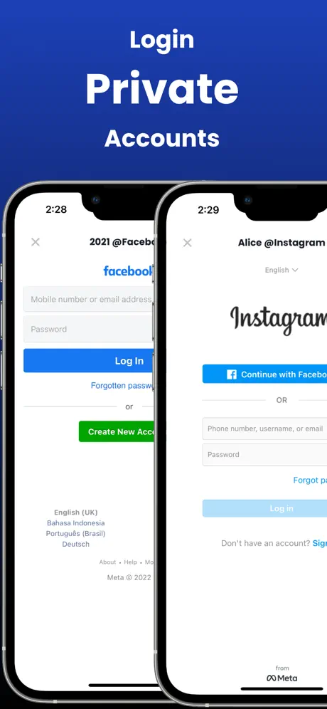 Tampilan Fitur Login Private Account Aplikasi WhatsApp Clone Parallel Accounts Fitur Login Private Account Aplikasi WhatsApp Clone Parallel Accounts