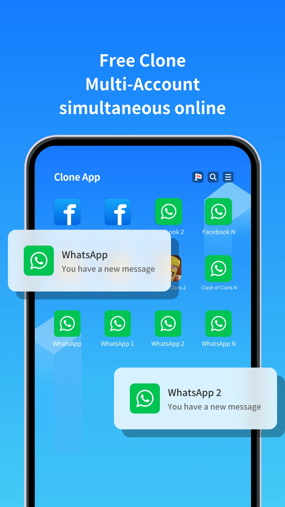 Tampilan Fitur Multi Account Aplikasi WhatsApp Clone Clone App Fitur Multi Account Aplikasi WhatsApp Clone Clone App