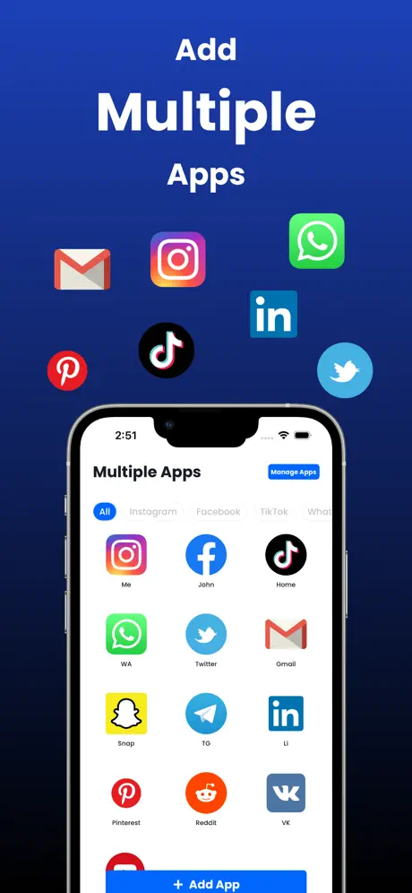 Tampilan Fitur Multiple Apps Aplikasi WhatsApp Clone Parallel Accounts Fitur Multiple Apps Aplikasi WhatsApp Clone Parallel Accounts