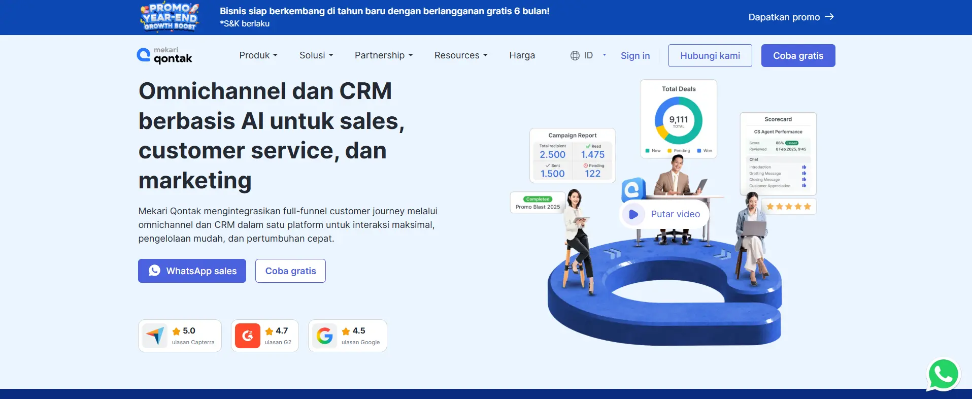 Tampilan Halaman Homepage Aplikasi Bulk WhatsApp Sender Terbaik Mekari Qontak Halaman Homepage Aplikasi Bulk WhatsApp Sender Terbaik Mekari Qontak