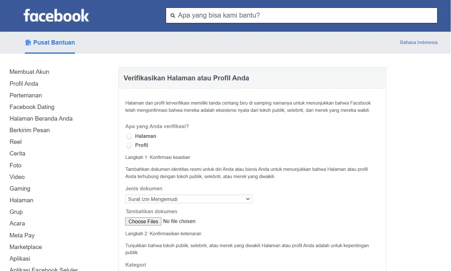 Isi Formulir Permohonan Verifikasi Langkah 1_Isi Formulir Permohonan Verifikasi