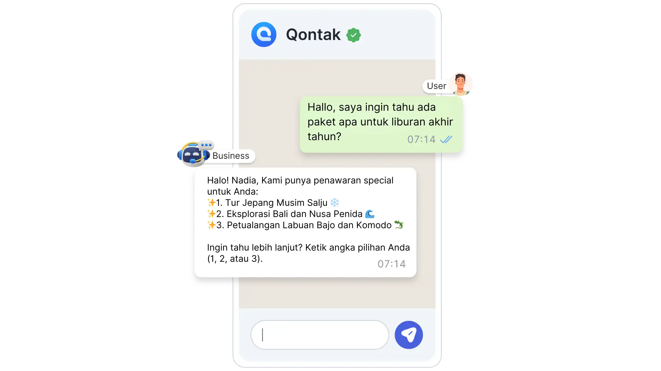 Identifikasi Kebutuhan Pelanggan dan Tingkatkan Layanan cara meningkatkan inquiry bisnis saat musim liburan_ Chatbot untuk Identifikasi Kebutuhan Pelanggan