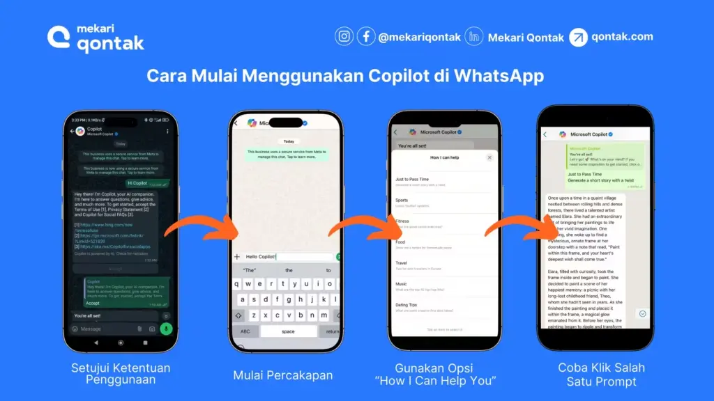 Cara Mulai Menggunakan Copilot di WhatsApp