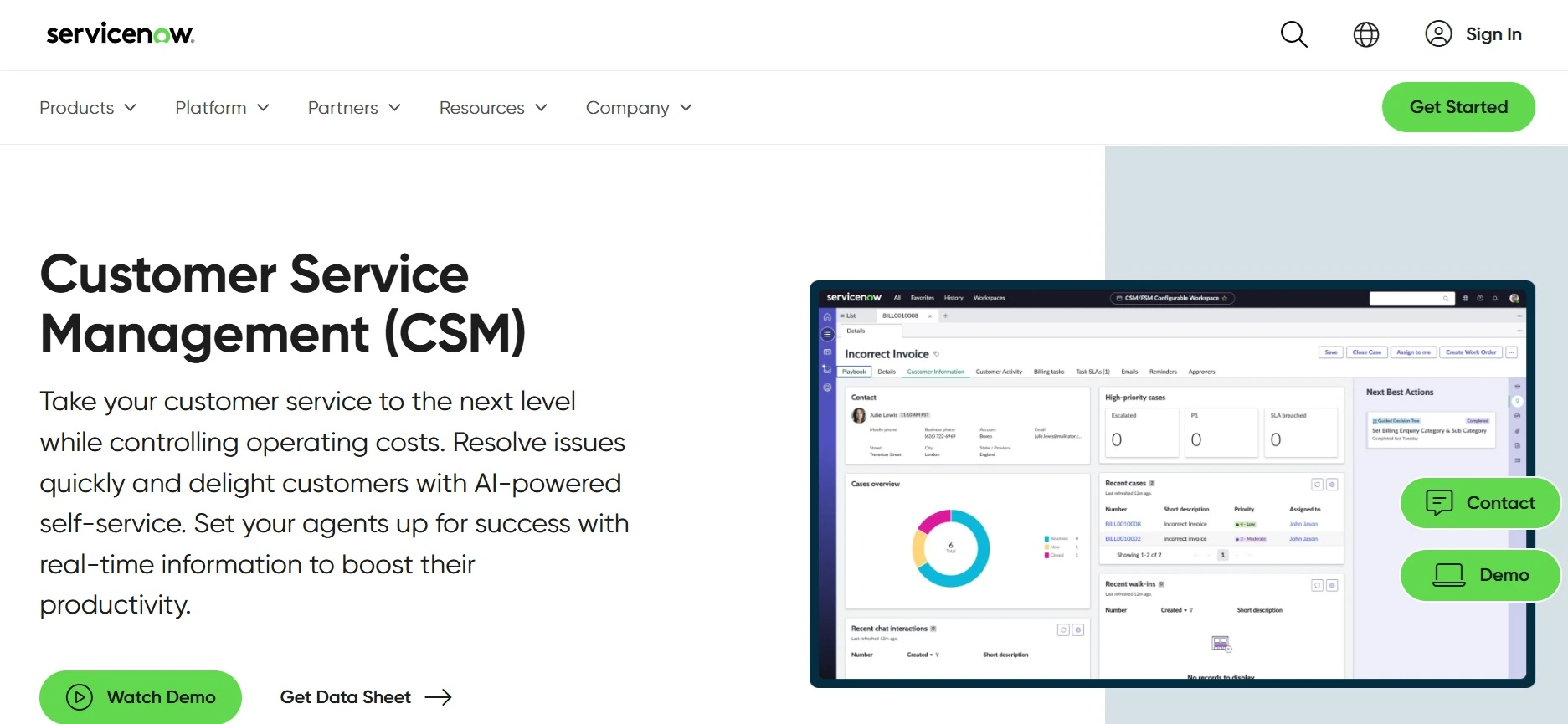 Landing Page ServiceNow Rekomendasi Software Omnichannel Customer Service_ServiceNow