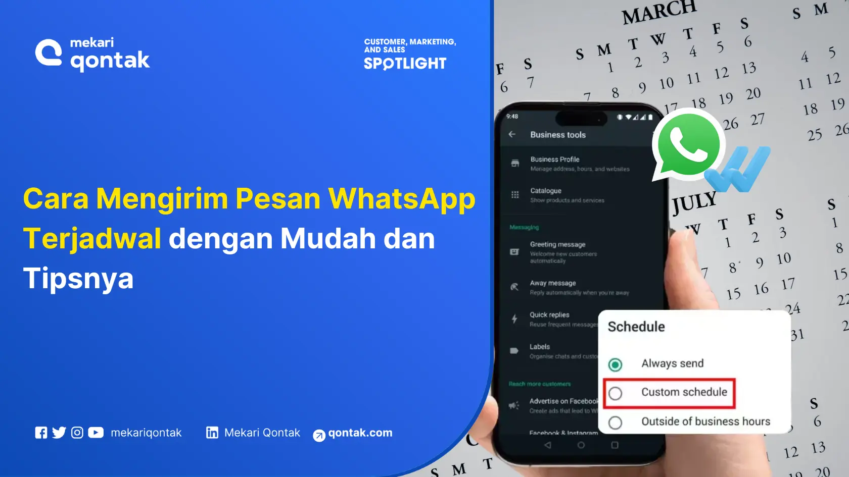 Cara Mengirim Pesan WhatsApp Terjadwal dengan Mudah dan Tipsnya