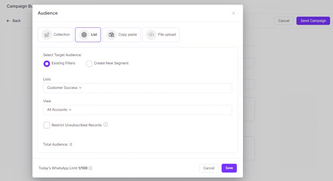 Tampilan Dashboard Manajemen Auidens Aplikasi Broadcast WhatsApp Zixflow Dashboard Manajemen Auidens Aplikasi Broadcast WhatsApp Zixflow